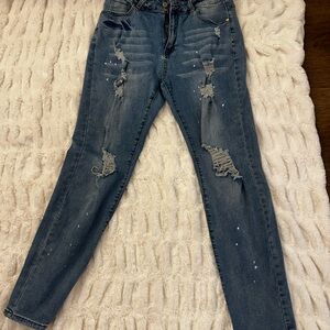 Distressed Blue Women's Jeans